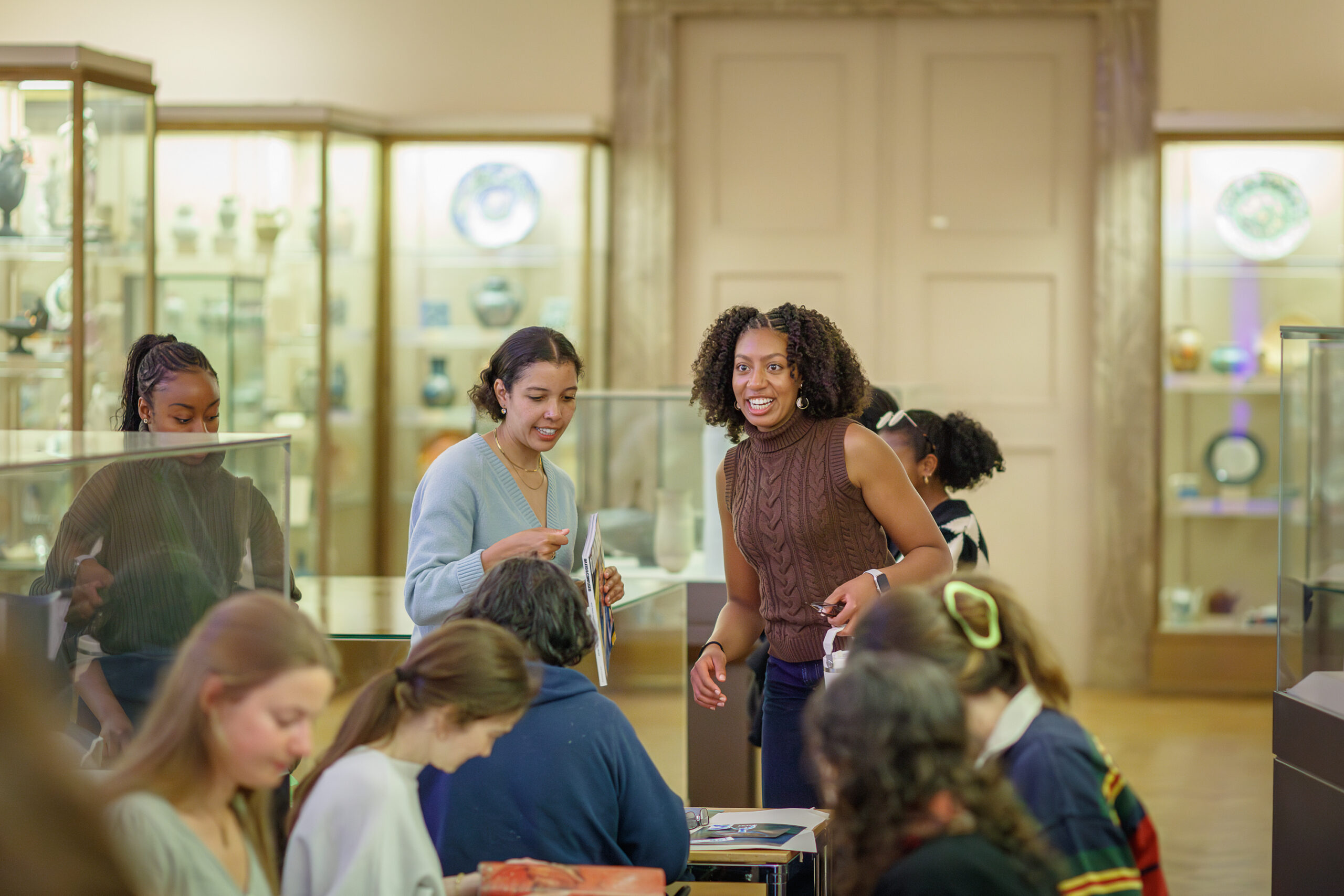 Young people in a museum gallery